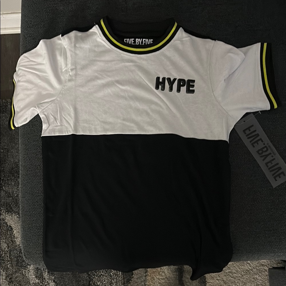 Hype Black and White Short Sleeve Tee
